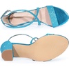 image:imageAllegra K Womens Glitter Crisscross Strap Block Heels Sandals  Party SandalsLake Blue