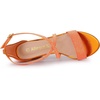 image:imageAllegra K Womens Glitter Crisscross Strap Block Heels Sandals  Party SandalsOrange