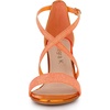image:imageAllegra K Womens Glitter Crisscross Strap Block Heels Sandals  Party SandalsOrange