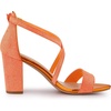image:imageAllegra K Womens Glitter Crisscross Strap Block Heels Sandals  Party SandalsOrange