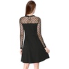 image:imageAllegra K Womens Heart Mesh Sleeve Gothic Halloween Party Short DressBlack