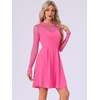 image:imageAllegra K Womens Heart Mesh Sleeve Gothic Halloween Party Short DressHot Pink