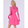 image:imageAllegra K Womens Heart Mesh Sleeve Gothic Halloween Party Short DressHot Pink