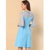 image:imageAllegra K Womens Heart Mesh Sleeve Gothic Halloween Party Short DressLight Blue