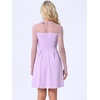 image:imageAllegra K Womens Heart Mesh Sleeve Gothic Halloween Party Short DressLight Purple