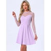 image:imageAllegra K Womens Heart Mesh Sleeve Gothic Halloween Party Short DressLight Purple