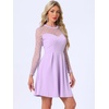 image:imageAllegra K Womens Heart Mesh Sleeve Gothic Halloween Party Short DressLight Purple