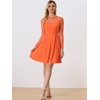 image:imageAllegra K Womens Heart Mesh Sleeve Gothic Halloween Party Short DressOrange