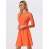 image:imageAllegra K Womens Heart Mesh Sleeve Gothic Halloween Party Short DressOrange