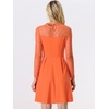 image:imageAllegra K Womens Heart Mesh Sleeve Gothic Halloween Party Short DressOrange