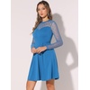 image:imageAllegra K Womens Heart Mesh Sleeve Gothic Halloween Party Short DressPeacock Blue