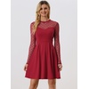 image:imageAllegra K Womens Heart Mesh Sleeve Gothic Halloween Party Short DressRed