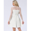image:imageAllegra K Womens Heart Mesh Sleeve Gothic Halloween Party Short DressWhite