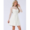 image:imageAllegra K Womens Heart Mesh Sleeve Gothic Halloween Party Short DressWhite