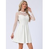 image:imageAllegra K Womens Heart Mesh Sleeve Gothic Halloween Party Short DressWhite