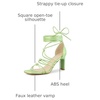 image:imageAllegra K Womens Lace Up Sandals Chunky High HeelsLime Green