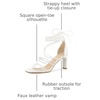 image:imageAllegra K Womens Lace Up Sandals Chunky High HeelsWhite