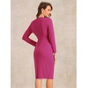 image:imageAllegra K Womens Long Sleeve Office Work Peplum Sheath DressHot Pink