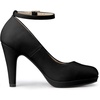 image:imageAllegra K Womens Low Platform Round Toe Stiletto Heels Ankle Strap PumpsBlack