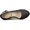 image:imageAllegra K Womens Low Platform Round Toe Stiletto Heels Ankle Strap PumpsBlack