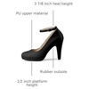 image:imageAllegra K Womens Low Platform Round Toe Stiletto Heels Ankle Strap PumpsBlack