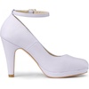 image:imageAllegra K Womens Low Platform Round Toe Stiletto Heels Ankle Strap PumpsLight Purple