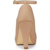 image:imageAllegra K Womens Low Platform Round Toe Stiletto Heels Ankle Strap PumpsNude