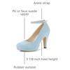 image:imageAllegra K Womens Low Platform Round Toe Stiletto Heels Ankle Strap PumpsSky Blue