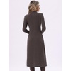 image:imageAllegra K Womens Mock Neck Long Sleeve Ribbed Knit Midi Sweater DressBrown