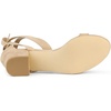 image:imageAllegra K Womens Open Toe Block Heel Lace Up Heels Heel Sandals  Party SandalsBeige
