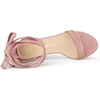 image:imageAllegra K Womens Open Toe Block Heel Lace Up Heels Heel Sandals  Party SandalsDust Pink