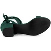 image:imageAllegra K Womens Open Toe Block Heel Lace Up Heels Heel Sandals  Party SandalsGreen