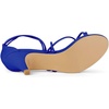image:imageAllegra K Womens Strappy Lace Up Kitten Heel Dress SandalsDark Blue