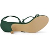 image:imageAllegra K Womens Strappy Lace Up Kitten Heel Dress SandalsGreen