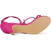 image:imageAllegra K Womens Strappy Lace Up Kitten Heel Dress SandalsHot Pink