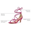 image:imageAllegra K Womens Strappy Lace Up Kitten Heel Dress SandalsHot Pink