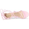 image:imageAllegra K Womens Strappy Lace Up Kitten Heel Dress SandalsLight Pink