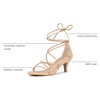image:imageAllegra K Womens Strappy Lace Up Kitten Heel Dress SandalsNude