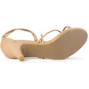 image:imageAllegra K Womens Strappy Lace Up Kitten Heel Dress SandalsNude