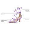 image:imageAllegra K Womens Strappy Lace Up Kitten Heel Dress SandalsPurple