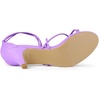 image:imageAllegra K Womens Strappy Lace Up Kitten Heel Dress SandalsPurple
