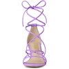 image:imageAllegra K Womens Strappy Lace Up Kitten Heel Dress SandalsPurple