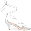 image:imageAllegra K Womens Strappy Lace Up Kitten Heel Dress SandalsSilver