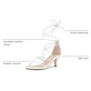 image:imageAllegra K Womens Strappy Lace Up Kitten Heel Dress SandalsSilver