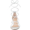 image:imageAllegra K Womens Strappy Lace Up Kitten Heel Dress SandalsSilver