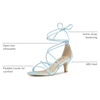 image:imageAllegra K Womens Strappy Lace Up Kitten Heel Dress SandalsSky Blue