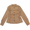 image:imageAllegra K Denim Jacket Womens Classic Stand Collar Long Sleeve Jean JacketsTan