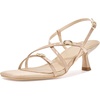 image:imageAllegra K Strappy Heels for Women Slingback Square Toe Kitten Heels SandalsNude