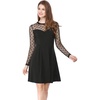 image:imageAllegra K Womens Heart Mesh Sleeve Gothic Halloween Party Short DressBlack