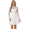 image:imageAllegra K Womens Heart Mesh Sleeve Gothic Halloween Party Short DressWhite